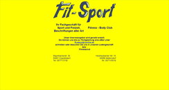 Desktop Screenshot of fit-sport.de