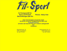 Tablet Screenshot of fit-sport.de